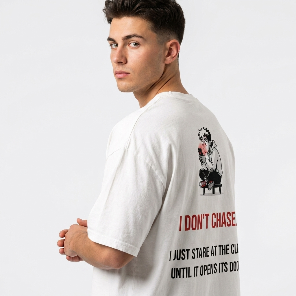 Unisex T-Shirt "I don't chase. I just stare at the chat until it opens itself"